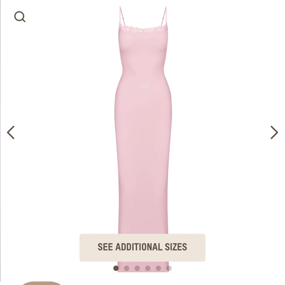 SKIMS FITS EVERYBODY LACE LONG SLIP DRESS CHERRY BLOSSOM VALENTINES DAY COLLAB